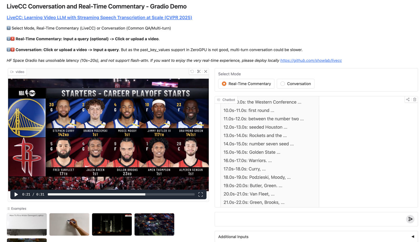 Video LLM for Real-Time Commentary with Streaming Speech Transcription | LiveCC